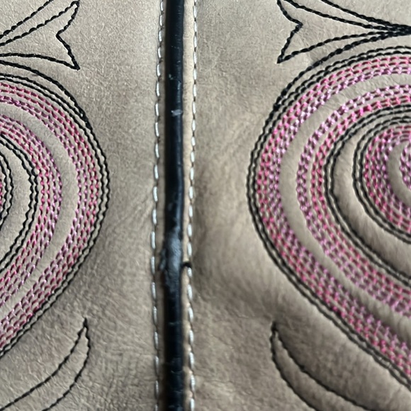 TONY LAMA Buckaroo Bella Tall Knee High Square Toe Cowgirl Boots - Picture 6 of 12